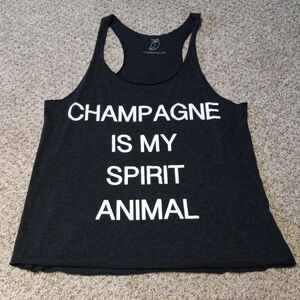 Clothing by OWL champagne spirit animal tank, large
